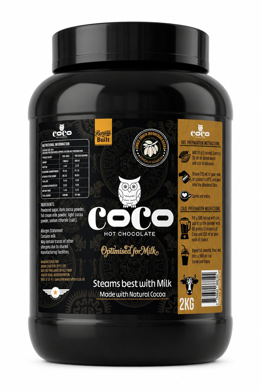 State 5 - COCO hot chocolate powder 2kg tub